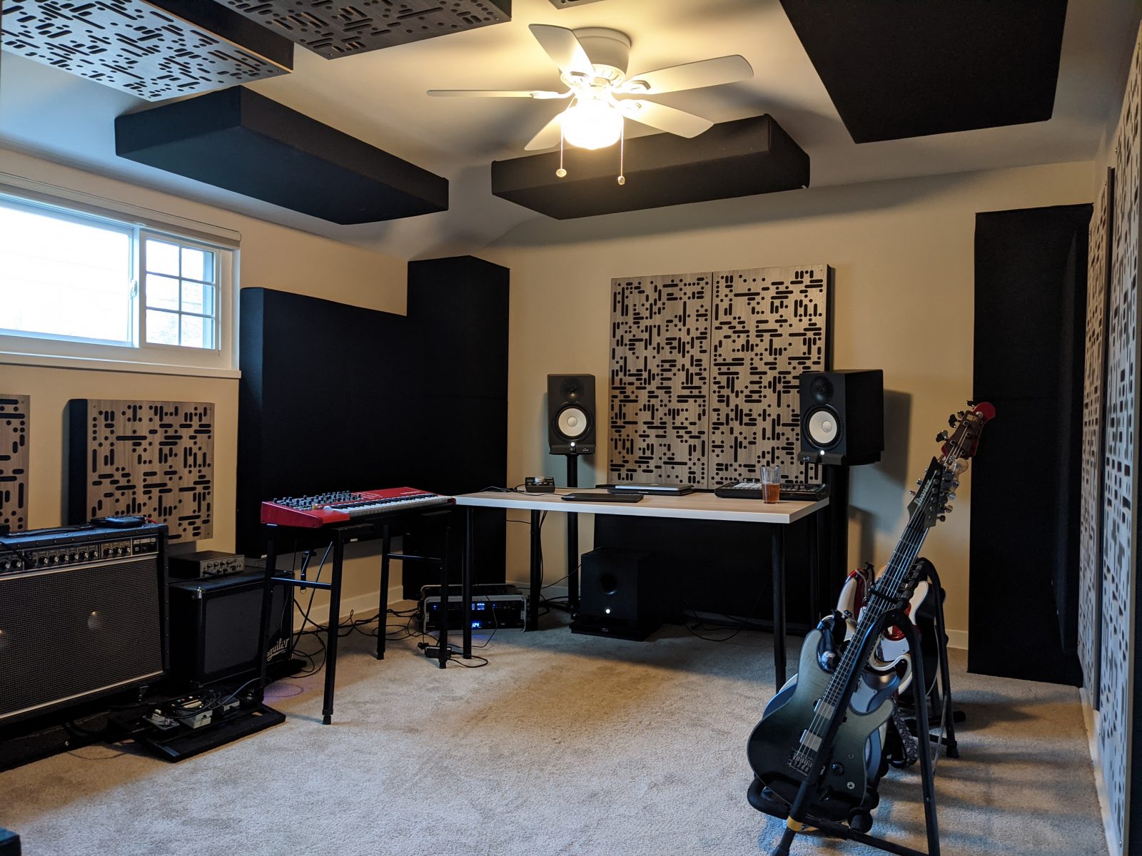 Carpeted home studio